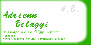 adrienn belagyi business card